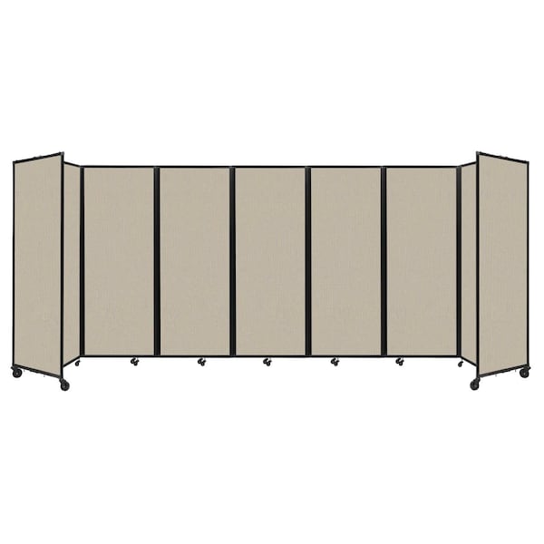 Room Divider 360 Folding Portable Partition 19'6" x 7'6" Sand Fabric